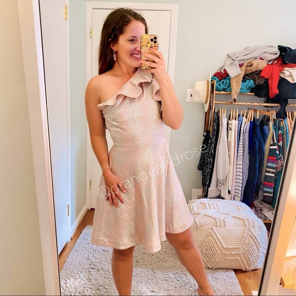 Nha khanh Blue Pink One Shoulder Dress 8